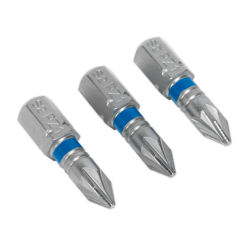 Power Tool Bit Pozi Colour-Coded Pack of 3 | Pipe Manufacturers Ltd..
