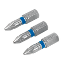 Power Tool Bit Pozi Colour-Coded Pack of 3 | Pipe Manufacturers Ltd..