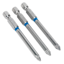 Power Tool Bit Pozi Colour-Coded Pack of 3 | Pipe Manufacturers Ltd..