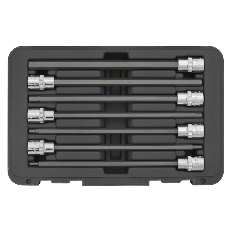 Hex Socket Bit Set 7pc 3/8"Sq Drive 200mm | Pipe Manufacturers Ltd..