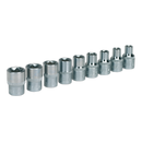 TRX-Star* Female Socket Set 9pc 1/2"Sq Drive E10-E24 | Pipe Manufacturers Ltd..