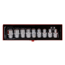 TRX-Star* Female Socket Set 9pc 1/2"Sq Drive E10-E24 | Pipe Manufacturers Ltd..