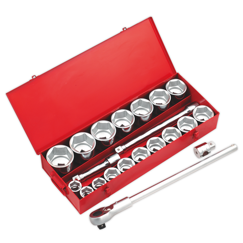 Socket Set 22pc 1"Sq Drive 6pt WallDrive¨ Metric | Pipe Manufacturers Ltd..