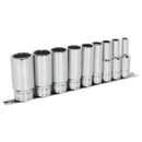 Socket Set 9pc 1/2"Sq Drive Deep Whitworth | Pipe Manufacturers Ltd..