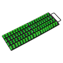 Socket Rail Tray 1/4", 3/8" & 1/2"Sq Drive - Hi-Vis Green | Pipe Manufacturers Ltd..