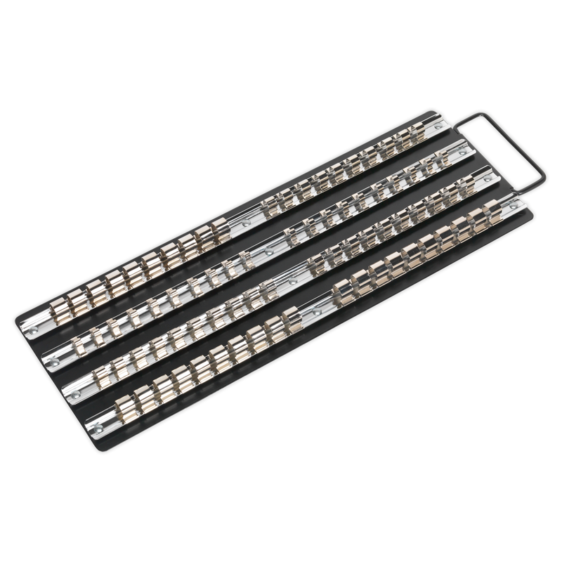 Socket Rail Tray Black 1/4", 3/8" & 1/2"Sq Drive | Pipe Manufacturers Ltd..