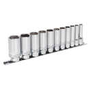 Socket Set 11pc 3/8"Sq Drive Deep Lock-Onª 6pt Imperial | Pipe Manufacturers Ltd..