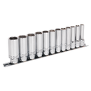 Socket Set 12pc 3/8"Sq Drive Deep Lock-Onª 6pt Metric | Pipe Manufacturers Ltd..