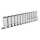Socket Set 13pc 1/2"Sq Drive Deep Lock-Onª 6pt Metric | Pipe Manufacturers Ltd..