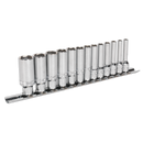 Socket Set 13pc 1/4"Sq Drive Deep Lock-Onª 6pt Metric | Pipe Manufacturers Ltd..
