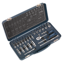 Socket Set 32pc 1/4"Sq Drive Lock-Onª 6pt Metric | Pipe Manufacturers Ltd..