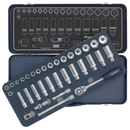 Socket Set 34pc 3/8"Sq Drive Lock-Onª 6pt Metric | Pipe Manufacturers Ltd..