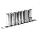 Socket Set 8pc 3/8"Sq Drive 6pt Deep WallDrive¨ Imperial | Pipe Manufacturers Ltd..