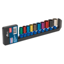 Multi-Coloured Socket Set 10pc 3/8"Sq Drive 6pt WallDrive¨ Metric | Pipe Manufacturers Ltd..