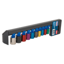 Multi-Coloured Socket Set 10pc 3/8"Sq Drive 6pt WallDrive¨ Metric | Pipe Manufacturers Ltd..