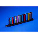 Multi-Coloured Socket Set 12pc 3/8"Sq Drive 6pt Deep WallDrive¨ Metric | Pipe Manufacturers Ltd..