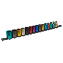 Multi-Coloured Socket Set 15pc 1/2"Sq Drive 6pt WallDrive¨ Metric | Pipe Manufacturers Ltd..