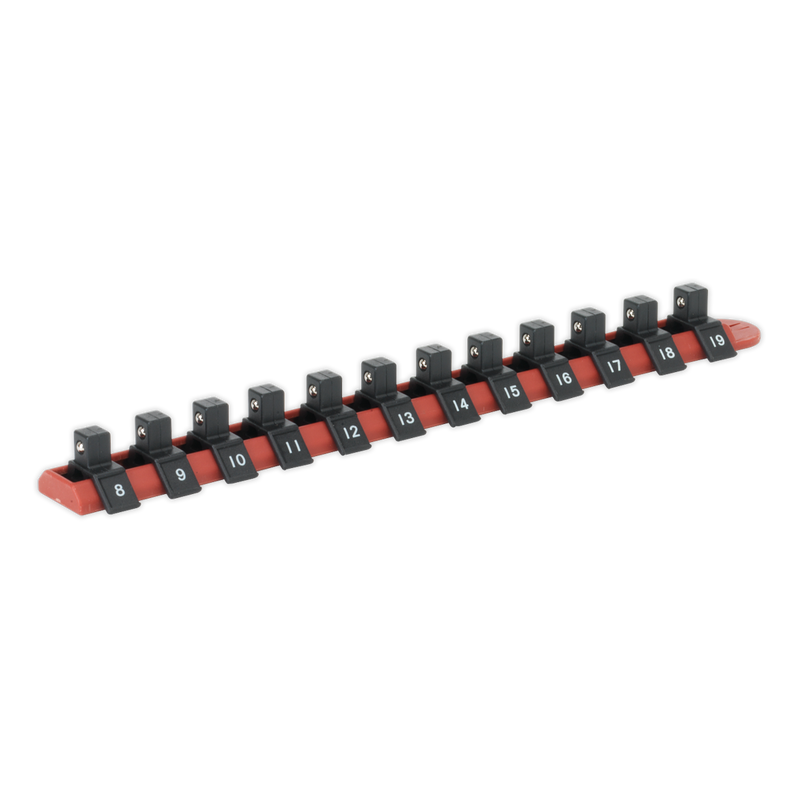 Socket Retaining Rail with 12 Clips 3/8"Sq Drive | Pipe Manufacturers Ltd..