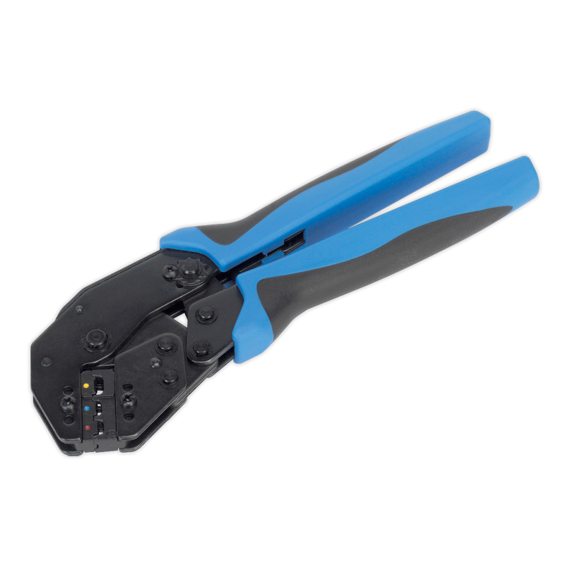 Ratchet Crimping Tool Angled Head Insulated Terminals | Pipe Manufacturers Ltd..