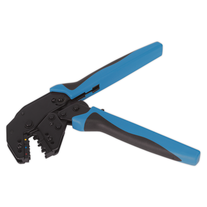 Ratchet Crimping Tool Angled Head Insulated Terminals | Pipe Manufacturers Ltd..