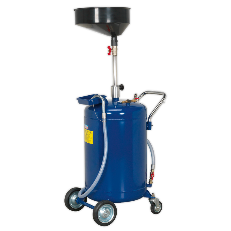 Mobile Oil Drainer 110L Air Discharge | Pipe Manufacturers Ltd..