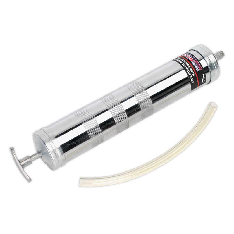 Oil Suction Syringe 500ml Metal Body | Pipe Manufacturers Ltd..