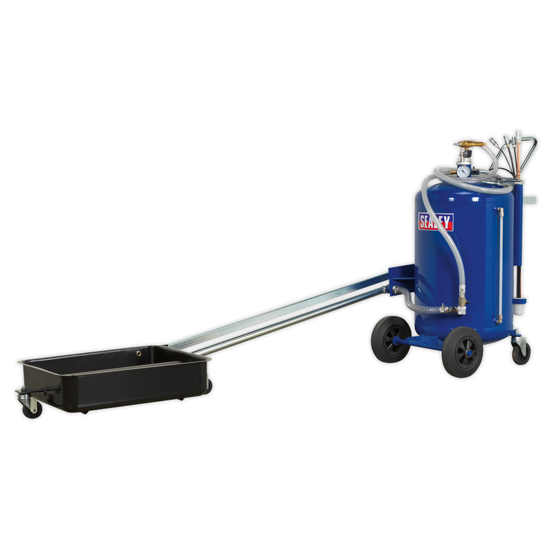 Mobile Oil Drainer with Probes 80L Cantilever Air Discharge | Pipe Manufacturers Ltd..