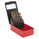 HSS Cobalt Split Point Fully Ground Drill Bit Set 25pc Metric | Pipe Manufacturers Ltd..