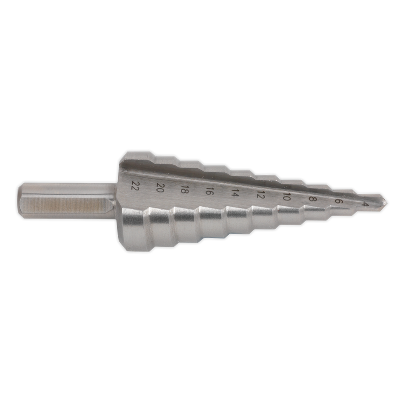 HSS M2 Step Drill Bit 4-22mm Double Flute | Pipe Manufacturers Ltd..