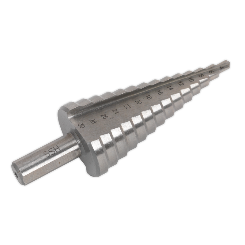 HSS M2 Step Drill Bit 4-30mm Double Flute | Pipe Manufacturers Ltd..