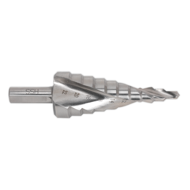 HSS M2 Step Drill Bit 4-22mm Spiral Flute | Pipe Manufacturers Ltd..