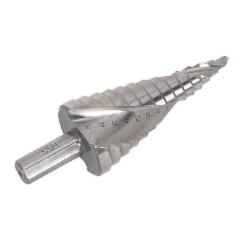 HSS M2 Step Drill Bit 4-30mm Spiral Flute | Pipe Manufacturers Ltd..