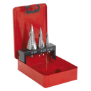 HSS M2 Step Drill Bit Set 3pc Spiral Flute | Pipe Manufacturers Ltd..