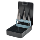 HSS 4341 Step Drill Bit Set 3pc Double Flute | Pipe Manufacturers Ltd..