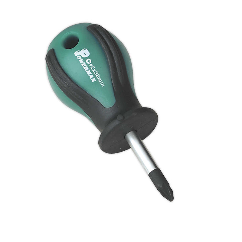 Screwdriver Stubby POZI 2 x 38mm Powermax | Pipe Manufacturers Ltd..