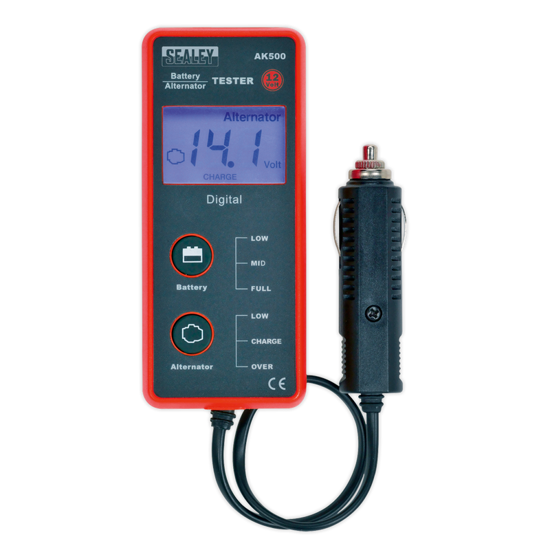 Battery & Alternator Tester 12V - LCD Screen | Pipe Manufacturers Ltd..