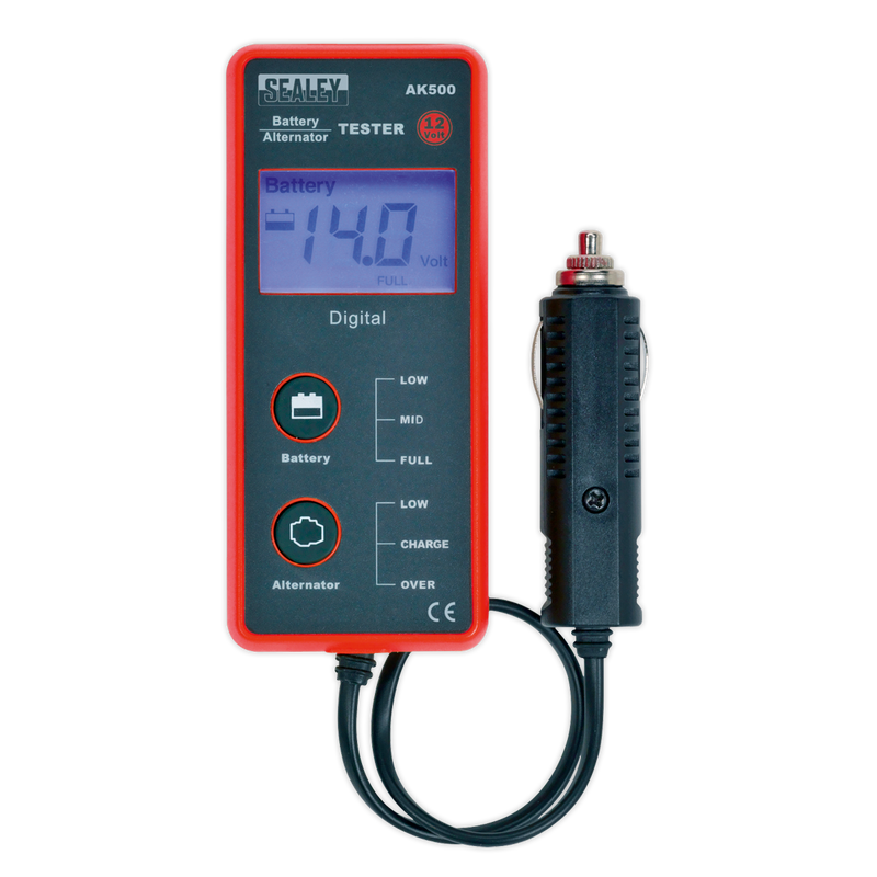 Battery & Alternator Tester 12V - LCD Screen | Pipe Manufacturers Ltd..