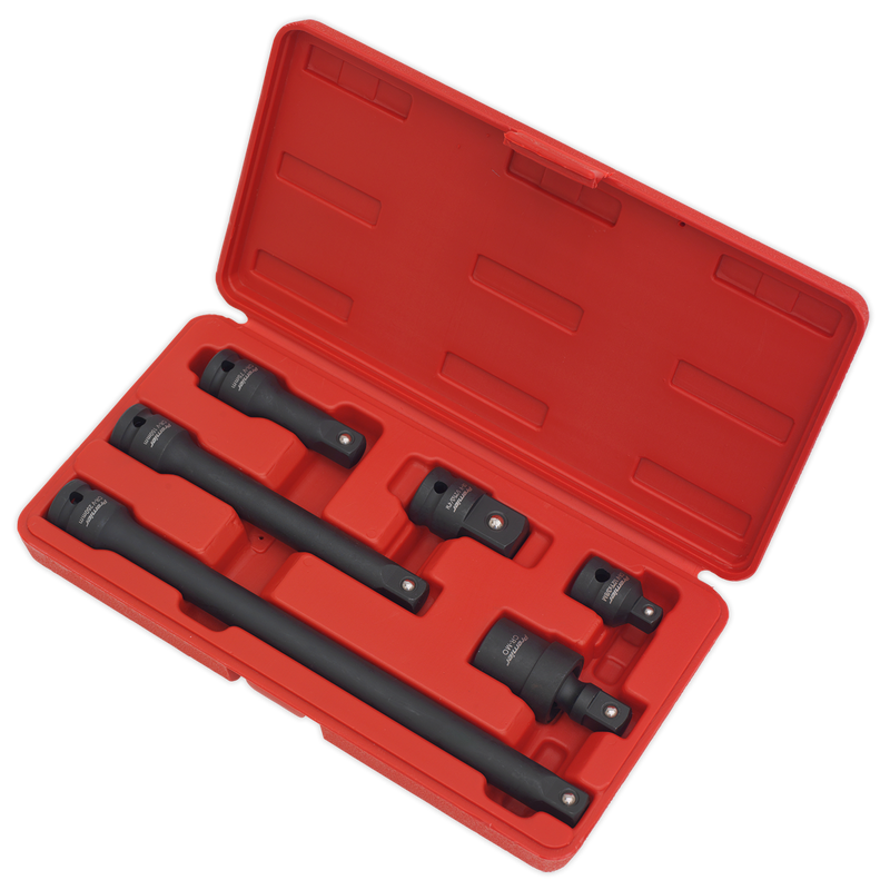 Impact Adaptor & Extension Bar Set 6pc 1/2"Sq Drive | Pipe Manufacturers Ltd..