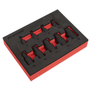 Low Profile Impact Hex Socket Bit Set 1/4" & 3/8" Sq Drive 9pc - Metric | Pipe Manufacturers Ltd..