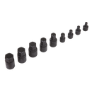 Low Profile Impact Hex Socket Bit Set 1/4" & 3/8" Sq Drive 9pc - Metric | Pipe Manufacturers Ltd..