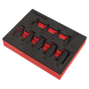 Low Profile Impact Hex Socket Bit Set 1/4" & 3/8" Sq Drive 9pc - Metric | Pipe Manufacturers Ltd..