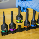 8pc 1/2"Sq Drive Spline Impact Socket Bit Set