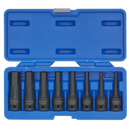 Impact Hex Socket Bit Set 8pc 1/2"Sq Drive | Pipe Manufacturers Ltd..