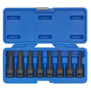 Impact Spline Socket Bit Set 8pc 1/2"Sq Drive | Pipe Manufacturers Ltd..