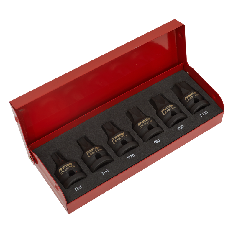 Impact TRX-Star* Socket Bit Set 6pc 1/2"Sq Drive | Pipe Manufacturers Ltd..