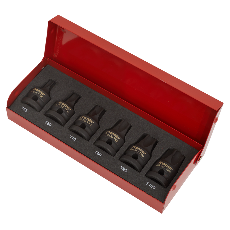 Impact TRX-Star* Socket Bit Set 6pc 1/2"Sq Drive | Pipe Manufacturers Ltd..