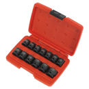 Impact Socket Set 13pc 1/2"Sq Drive Low Profile Metric | Pipe Manufacturers Ltd..