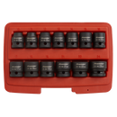 Impact Socket Set 13pc 1/2"Sq Drive Low Profile Metric | Pipe Manufacturers Ltd..