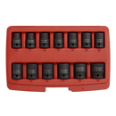 Impact Socket Set 13pc 1/2"Sq Drive Total Drive¨ | Pipe Manufacturers Ltd..