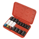 Impact Socket & Wheel Nut Remover Set 15pc 1/2"Sq Drive | Pipe Manufacturers Ltd..